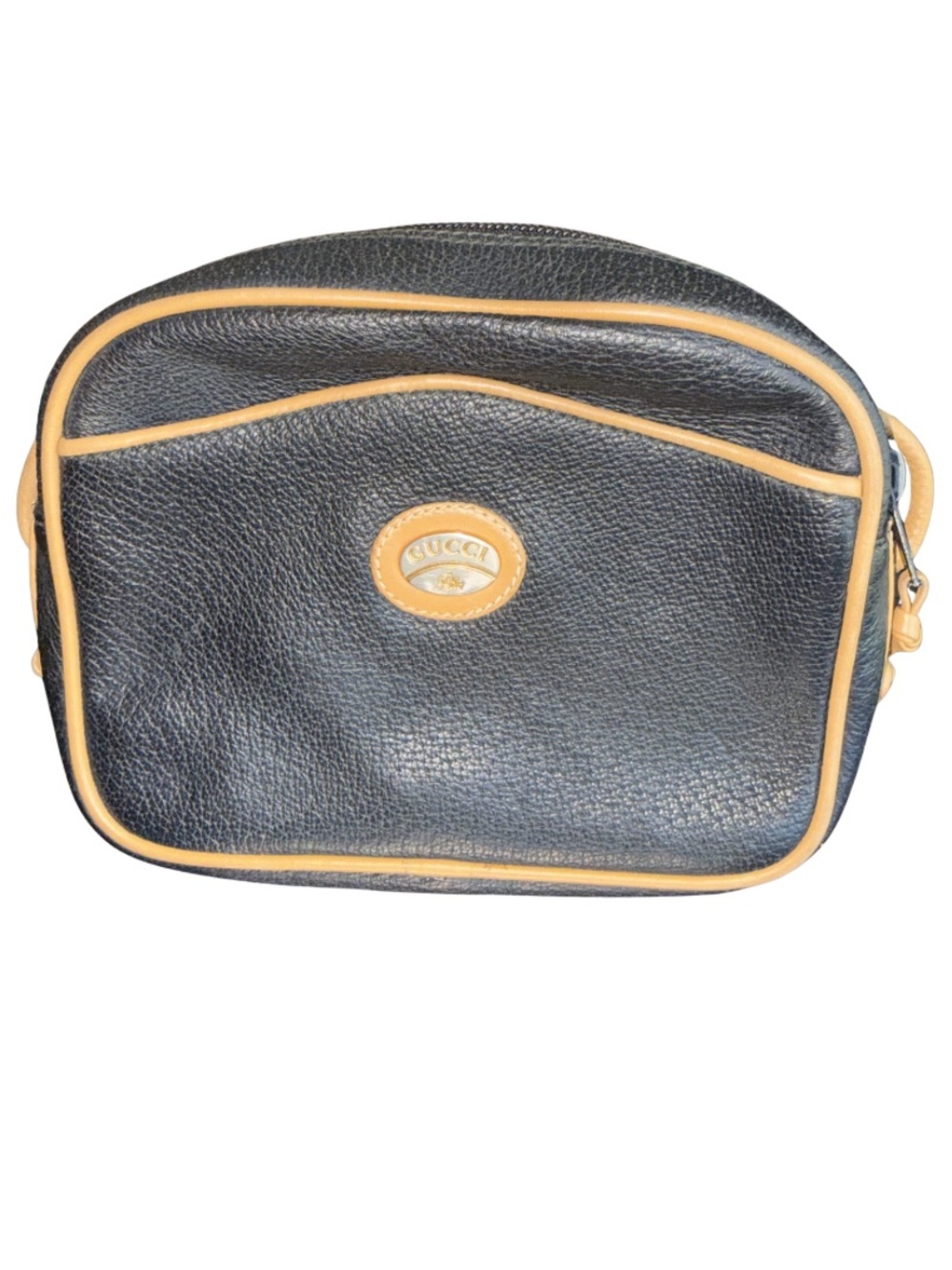 Gucci Plus Vintage Black Leather Crossbody Bag EUC